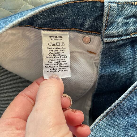 Everlane The Modern Boyfriend Jeans Size 26 Medium Wash Blue Denim Relaxed Fit‎ - Picture 16 of 16